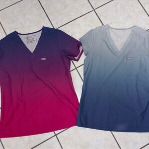 Bundle 2 Figs limited edition ombré tops size S